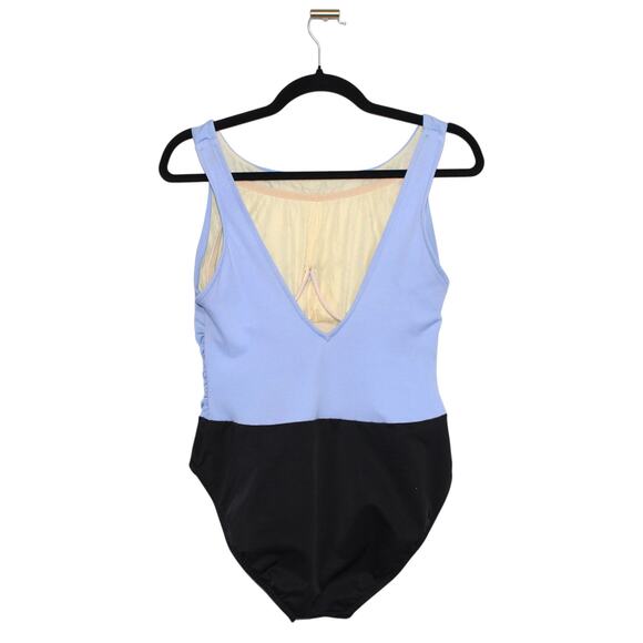 Miraclesuit Periwinkle Purple & Black Colorblock Slimming Swimsuit Size 14 - Picture 5 of 11